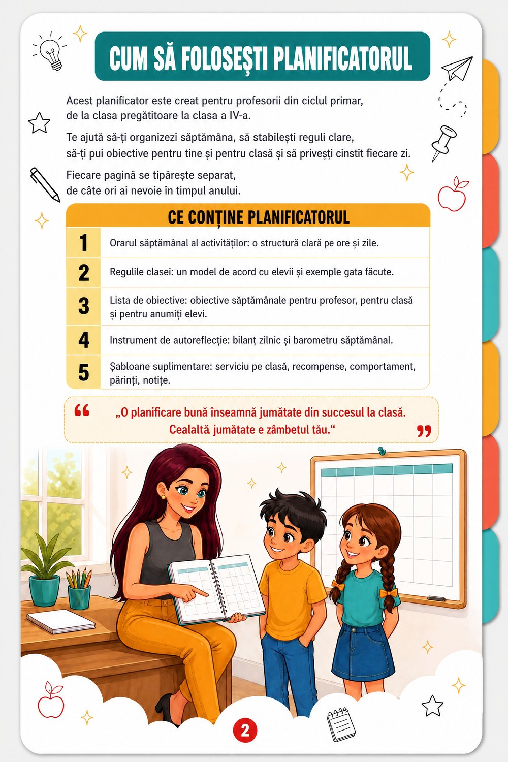 Planificator săptămânal — pagină 2