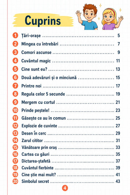 20 de jocuri în clasă — pagină din interior