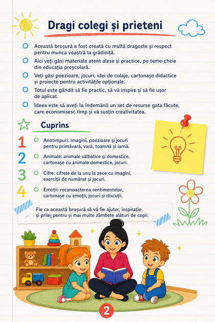 Trusa magică a educatoarei — pagină din interior